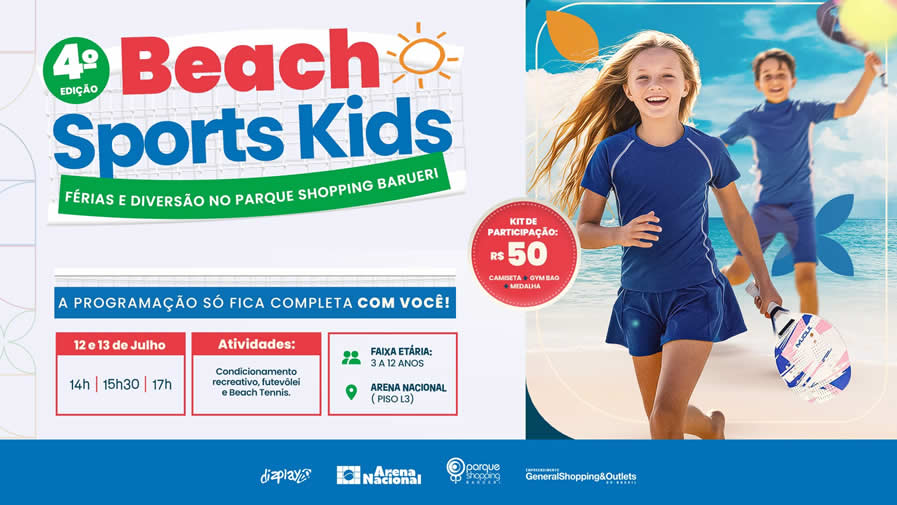 Beach Sports Kids chega à sua 4ª edição em Barueri com dois dias de esporte e diversão para crianças